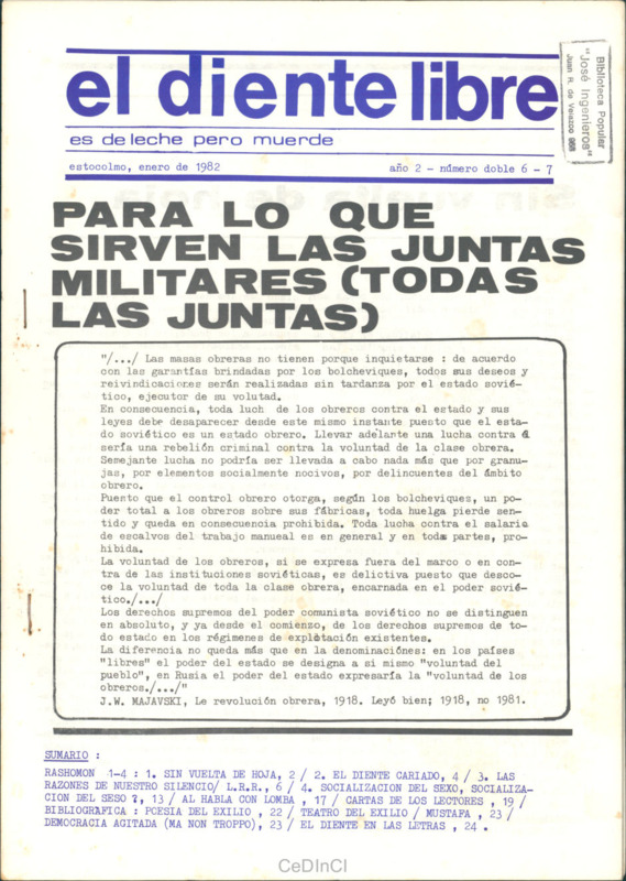 El Diente Libre nº 6 y 7