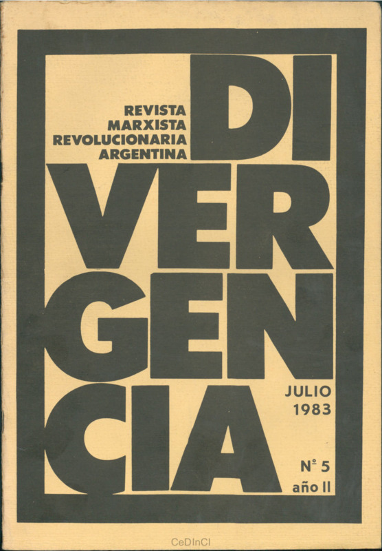 Divergencia. Revista marxista revolucionaria argentina nº 5