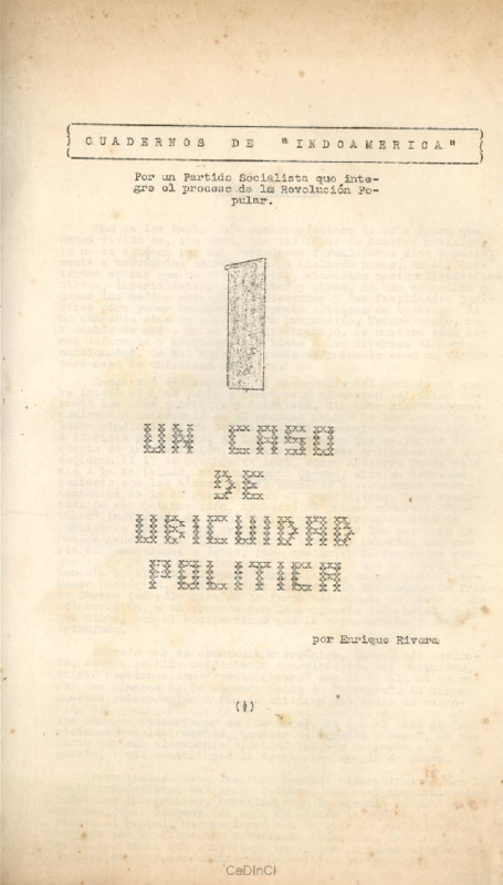 Cuadernos de Indoamérica nº 1