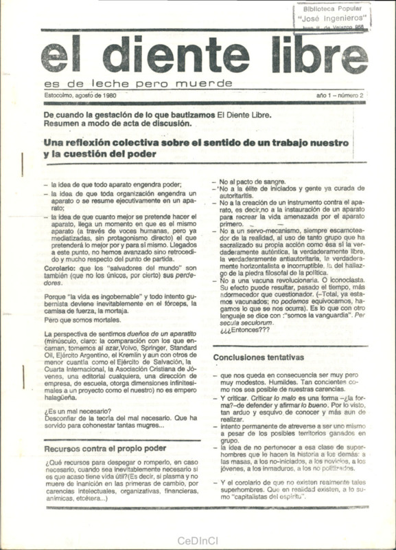 El Diente Libre nº 2