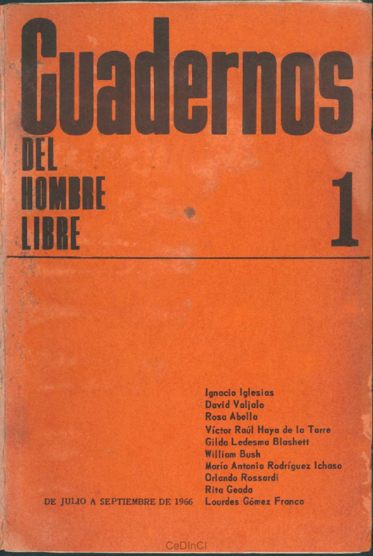Cuadernos del hombre libre. Revista trimestral cubana nº 1
