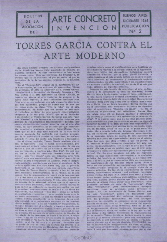 Arte Concreto. Invención nº 2 - Boletín
