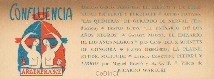 Confluencia. Cuadernos trimestrales nº 2 - marcador