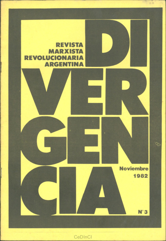 Divergencia. Revista marxista revolucionaria argentina nº 3